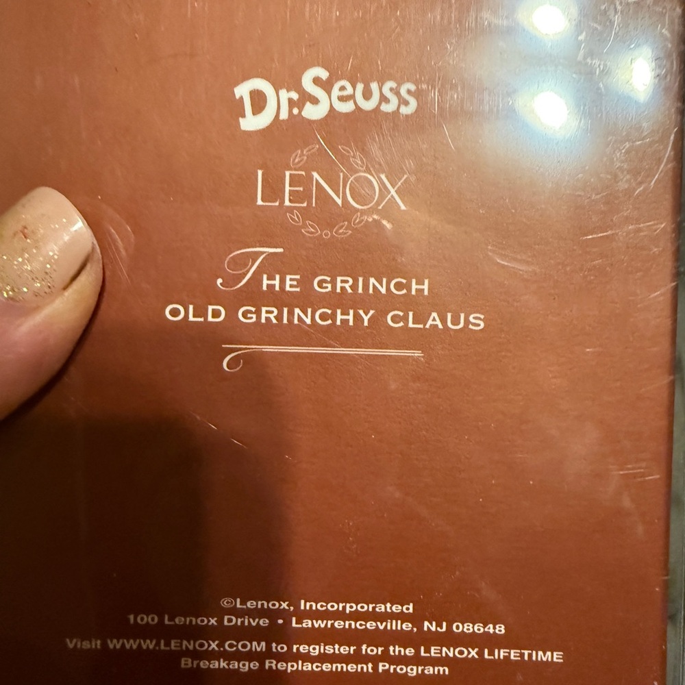 Vintage 2005 Lenox The Grinch Old Grinchy Claus Christmas Ornament W Box - Picture 2 of 3